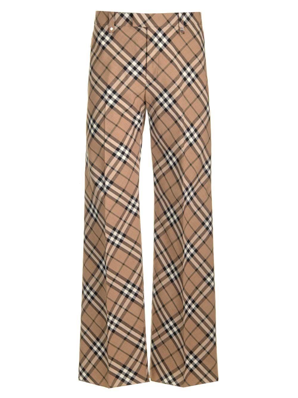 Al Duca D'Aosta Burberry Pantaloni sartoriali in misto lana Check