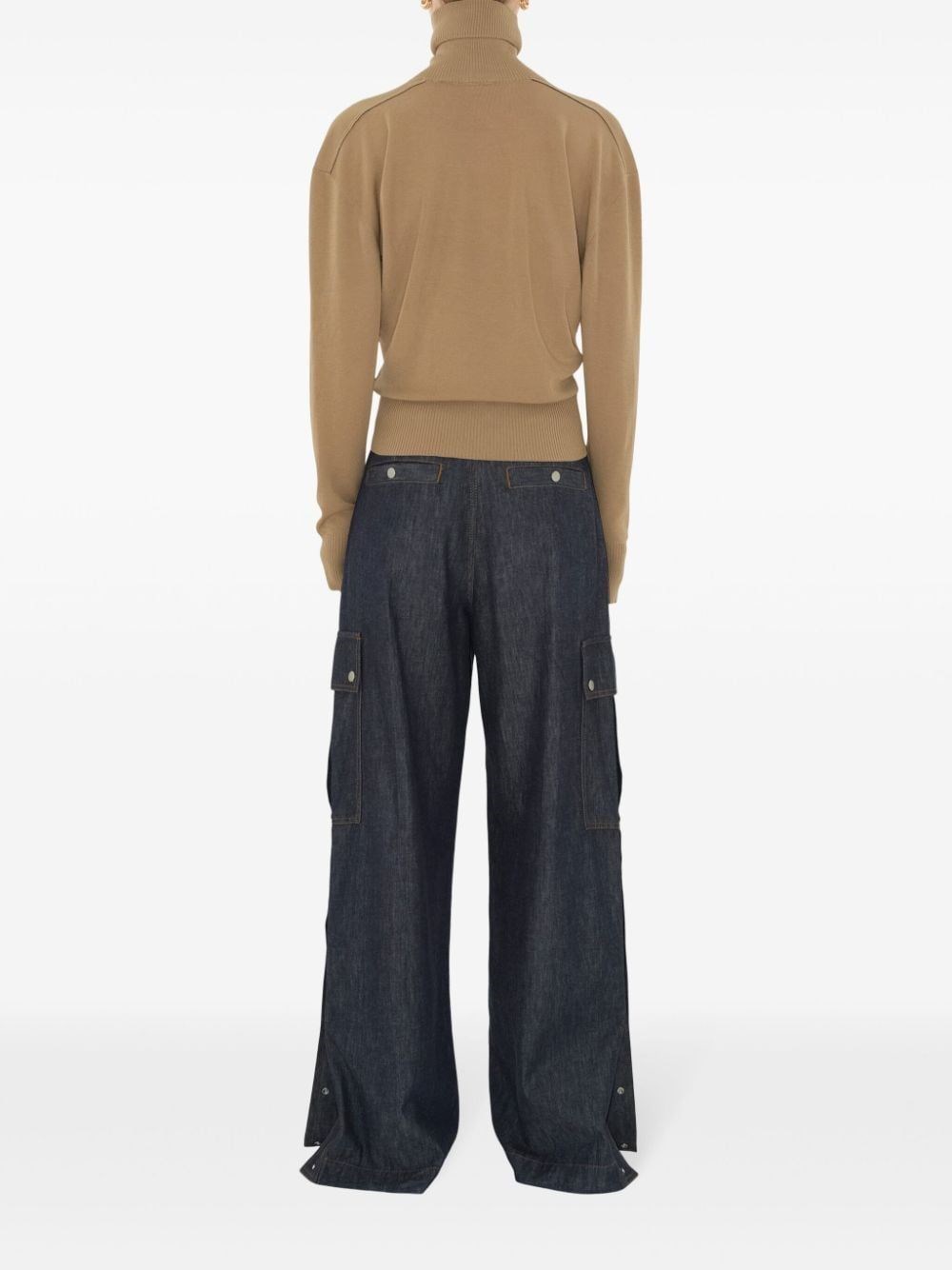 Al Duca D'Aosta Burberry Pullover A Collo Alto In Lana