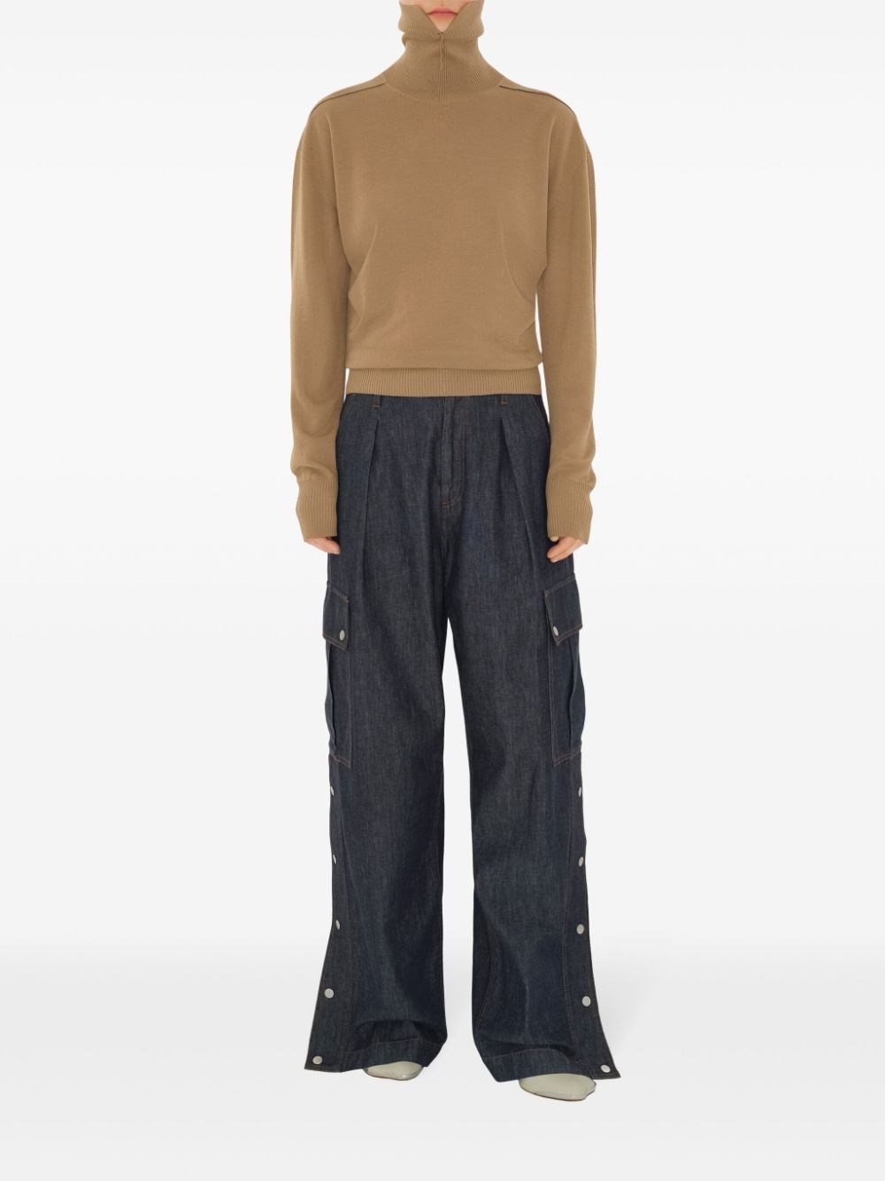 Al Duca D'Aosta Burberry Pullover A Collo Alto In Lana