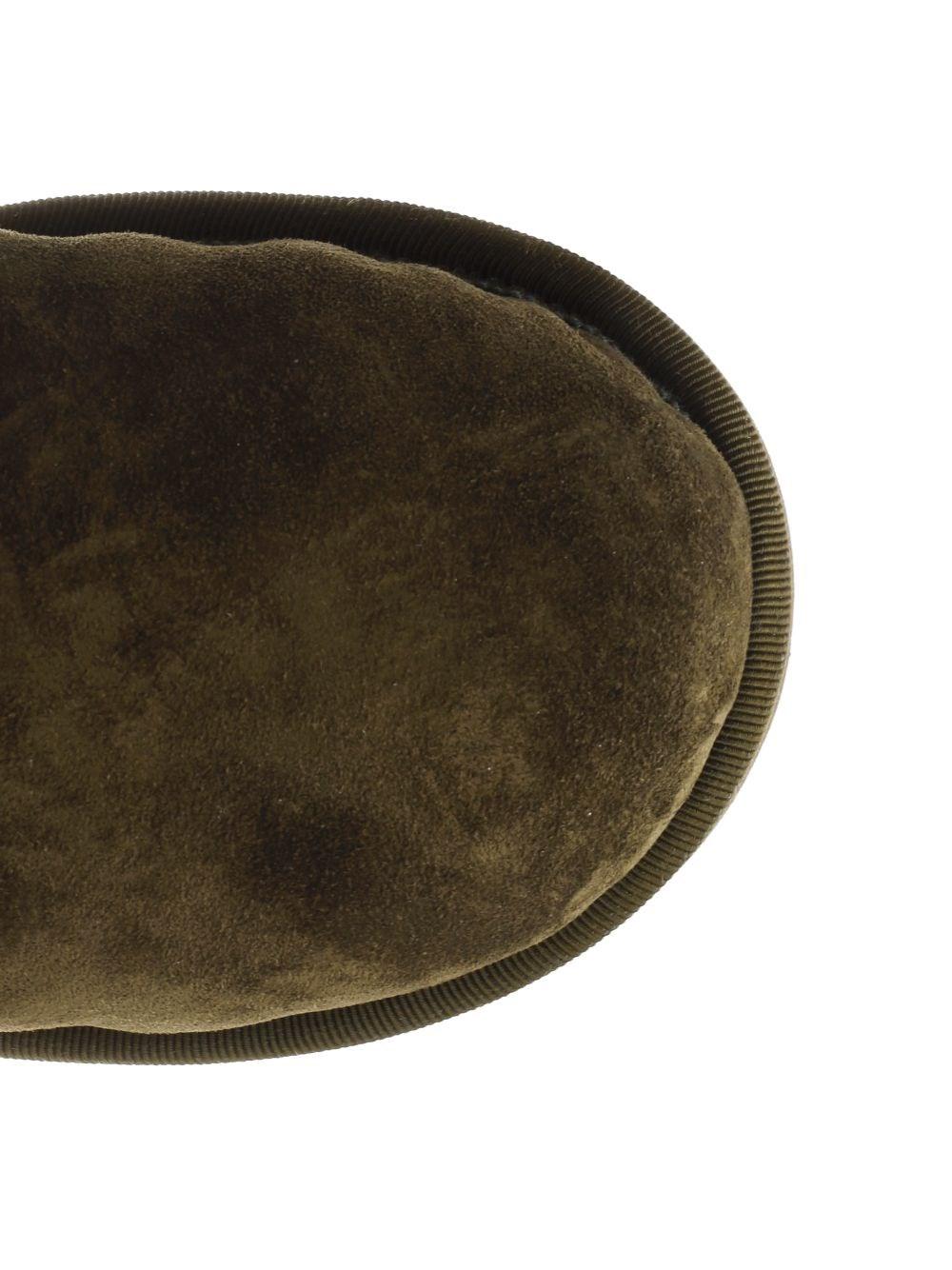 Al Duca D'Aosta Burberry Stivali Chubby In Pelle Scamosciata E Shearling