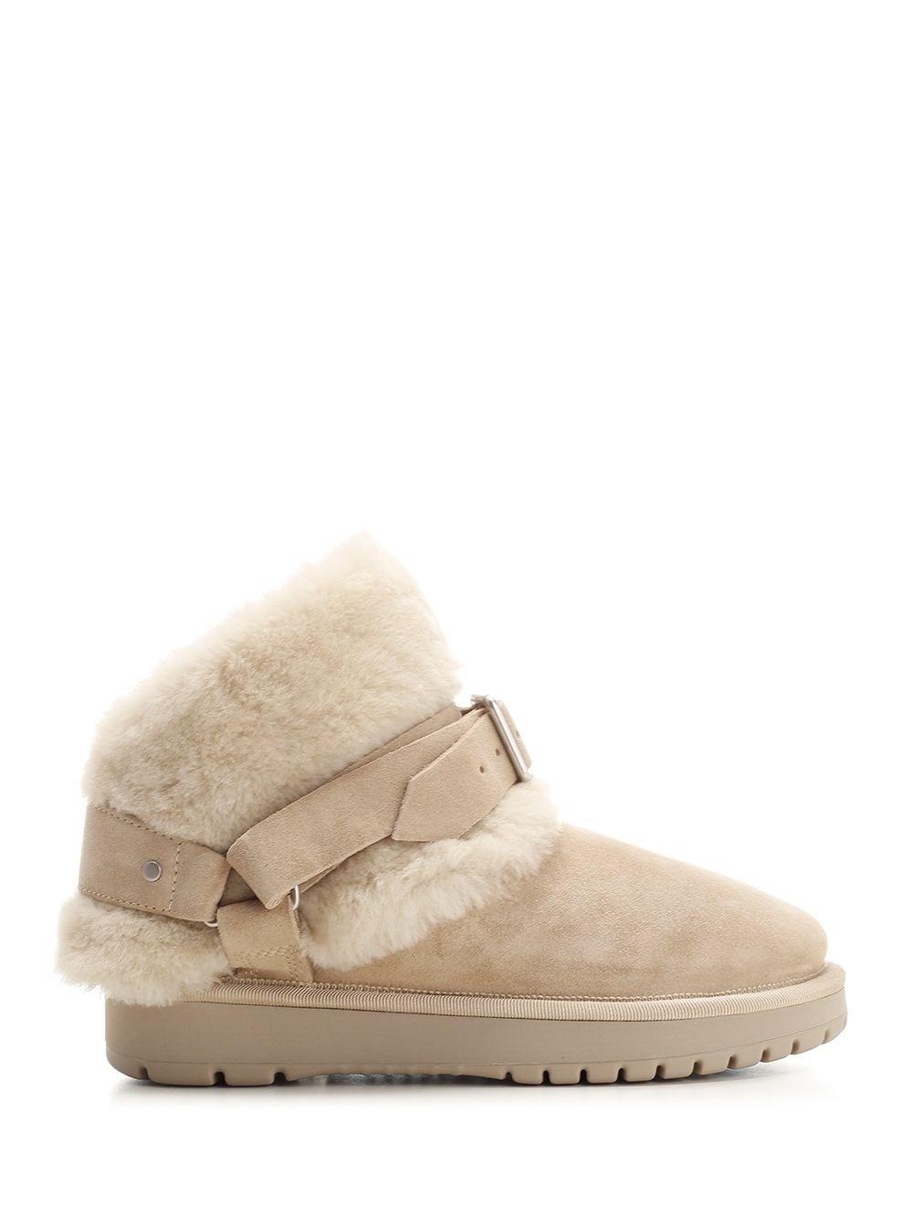 Al Duca D'Aosta Burberry Stivali Chubby in pelle scamosciata e shearling