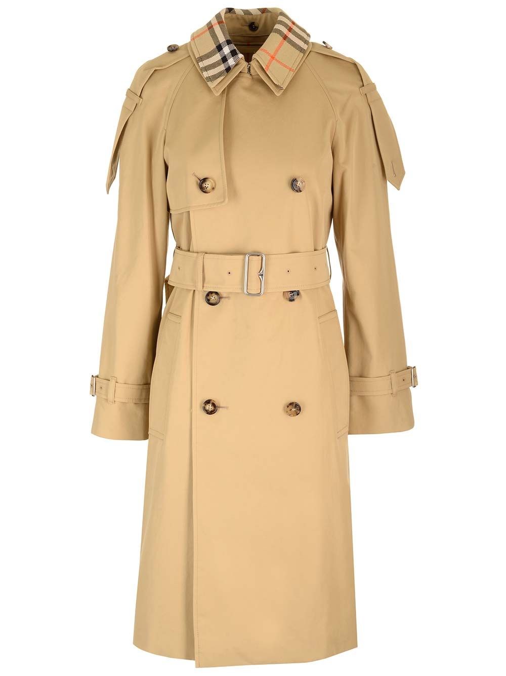 Al Duca D'Aosta Burberry Trench lungo con collo staccabile