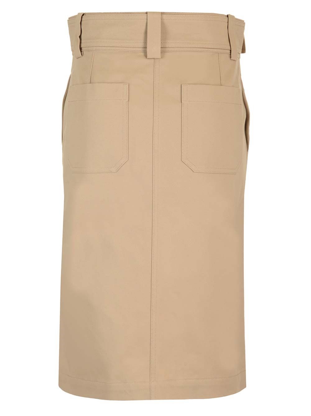 Al Duca D'Aosta Chloe' Gonna Sahariana In Gabardine Di Cotone