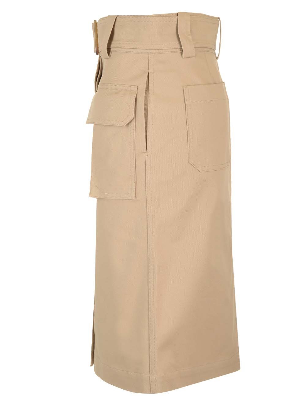 Al Duca D'Aosta Chloe' Gonna Sahariana In Gabardine Di Cotone