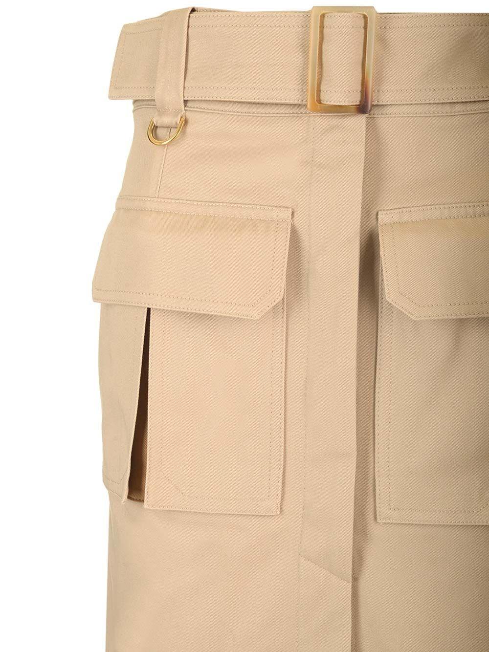 Al Duca D'Aosta Chloe' Gonna Sahariana In Gabardine Di Cotone