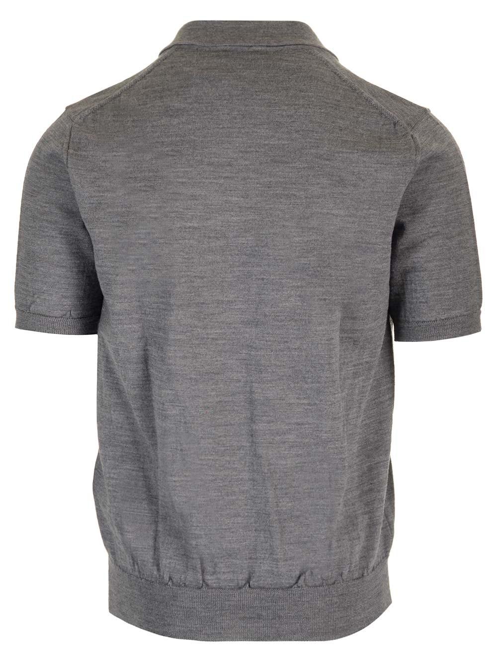 Al Duca D'Aosta Comme Des Garcons Play EX-P1N094 NAVY POLO NECK SHORT SLEEVES COTT POLO