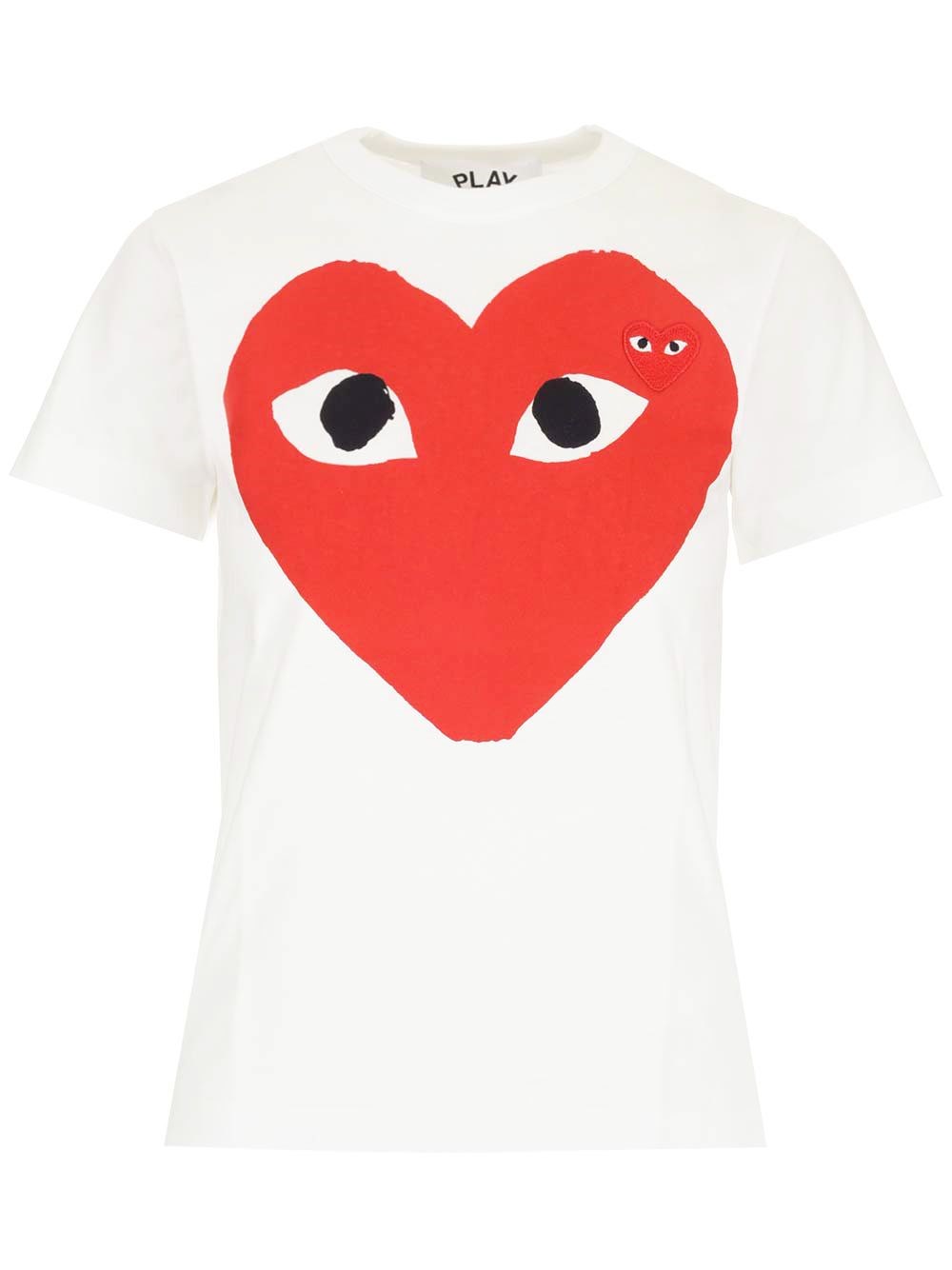 Al Duca D'Aosta Comme Des Garcons Play T-shirt bianca 'big heart'