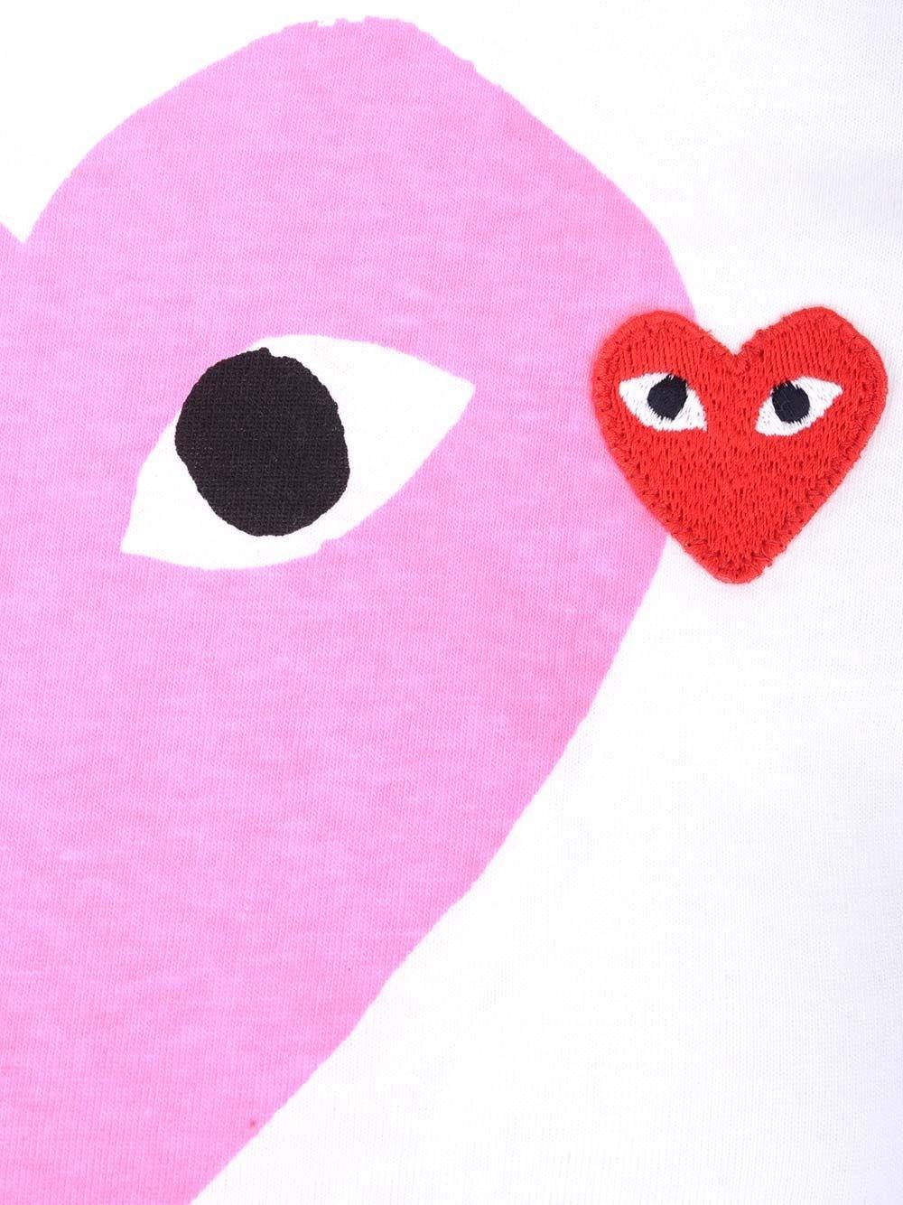 Al Duca D'Aosta Comme Des Garcons Play T-shirt Big Pink Heart