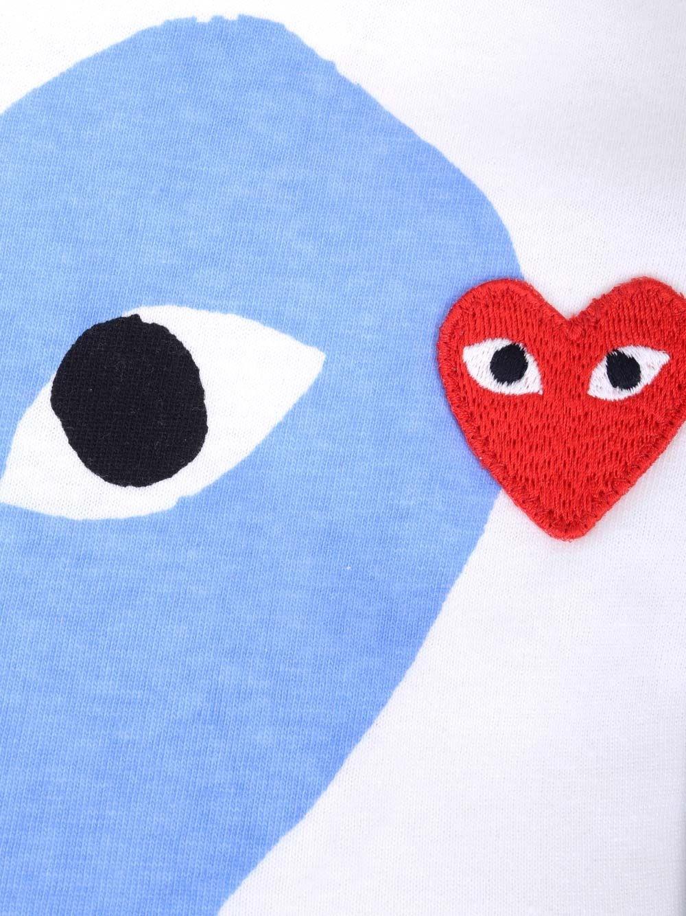 Al Duca D'Aosta Comme Des Garcons Play T-shirt Big Purple Heart