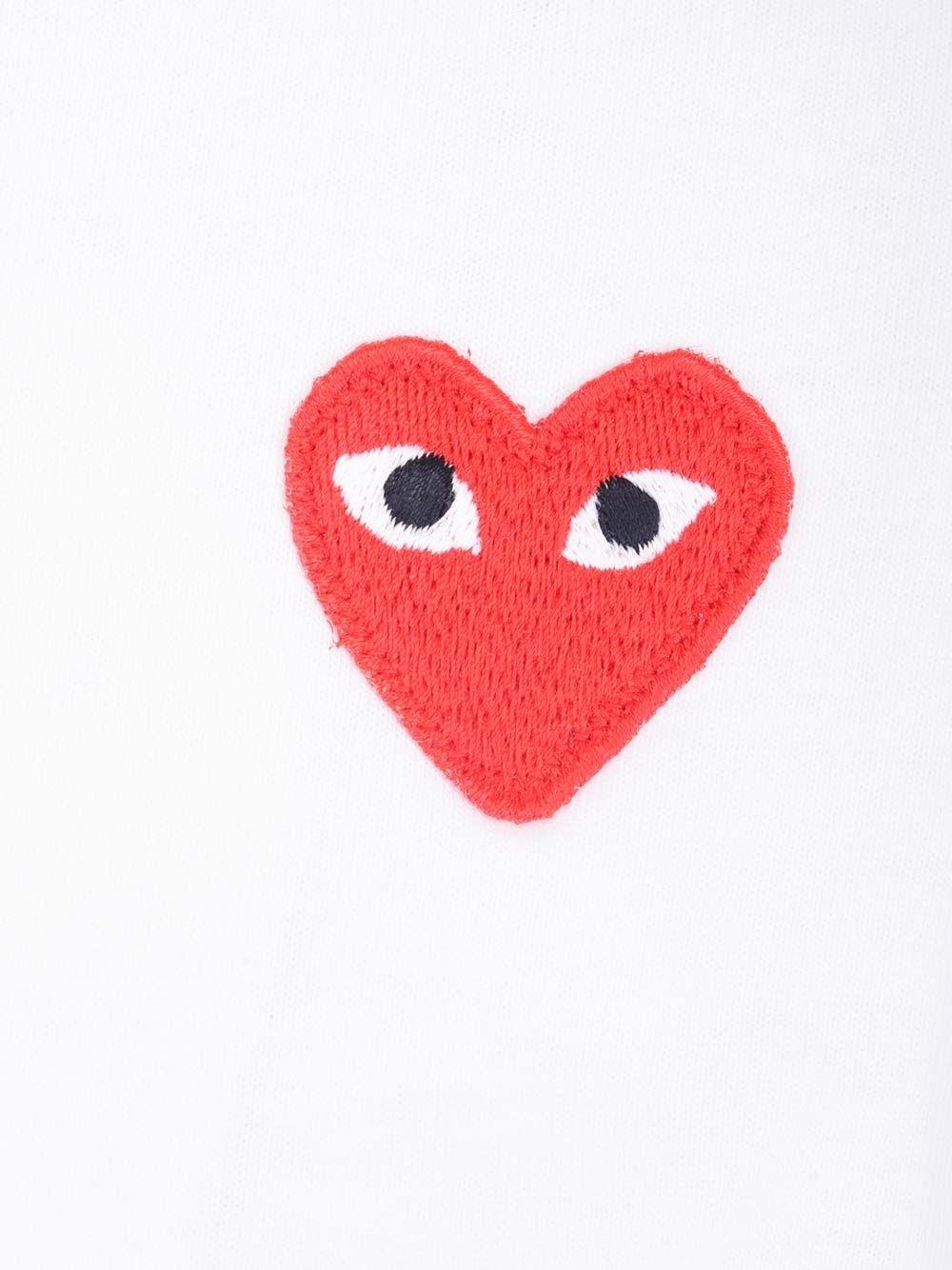 Al Duca D'Aosta Comme Des Garcons Play T-shirt Con Cuore Rosso Piccolo