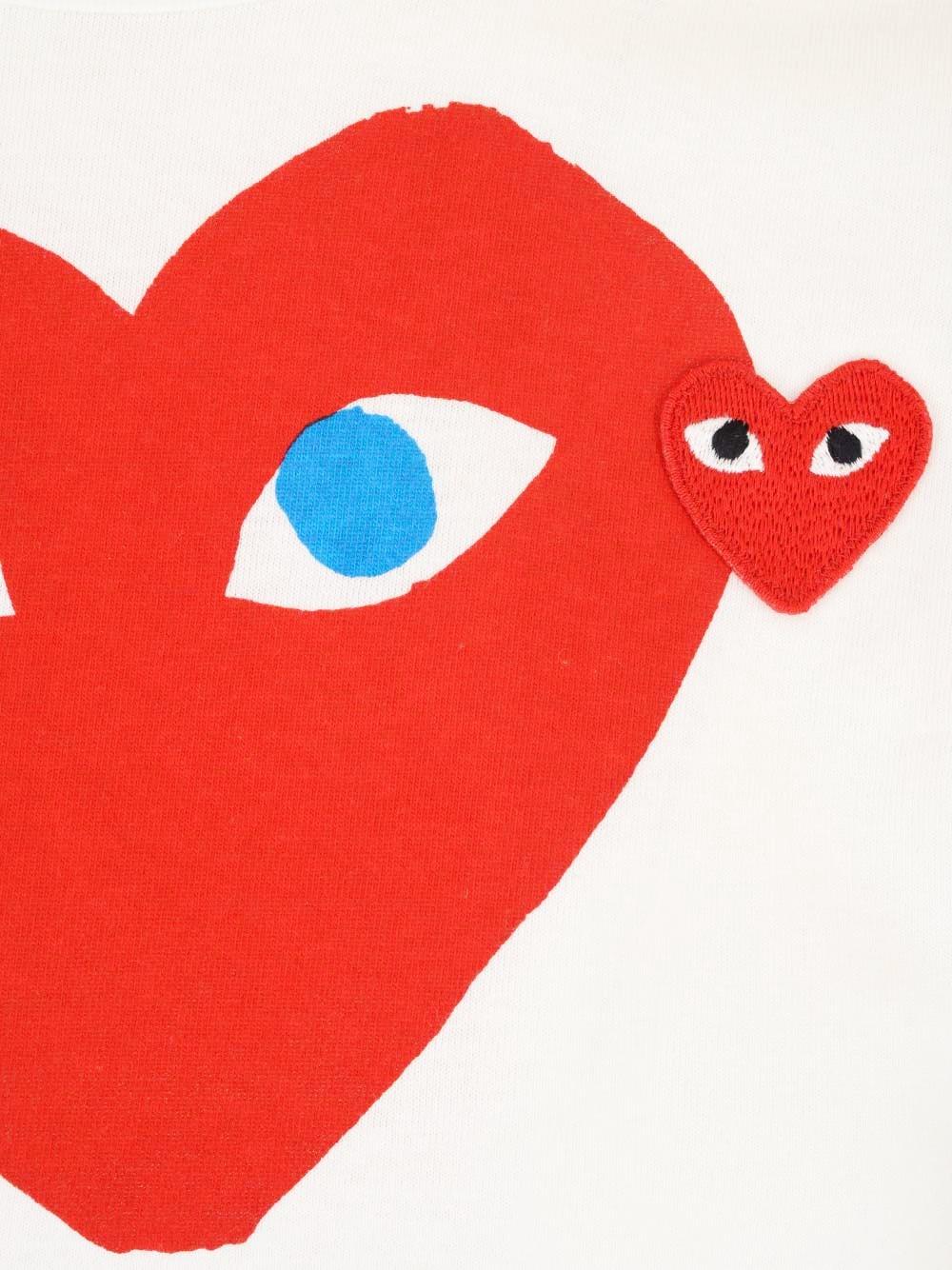 Al Duca D'Aosta Comme Des Garcons Play T-shirt Cuore Grande