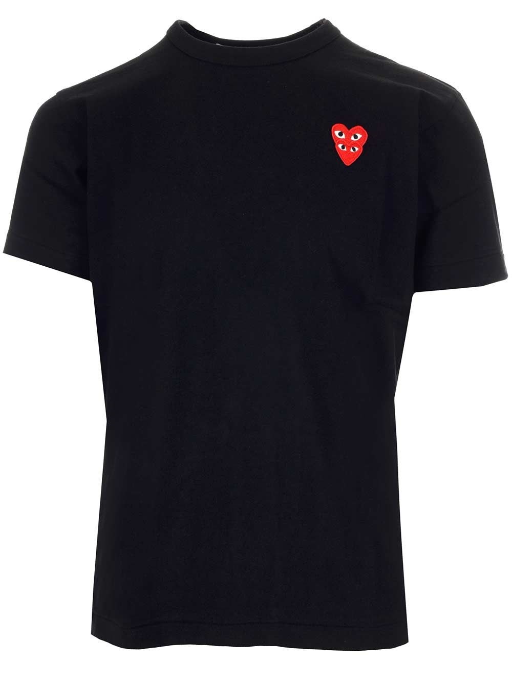 Al Duca D'Aosta Comme Des Garcons Play T-SHIRT DOUBLE RED HEARTS