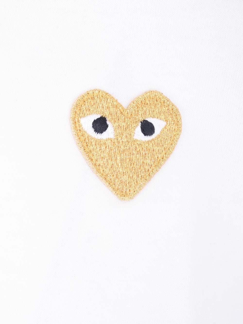 Al Duca D'Aosta Comme Des Garcons Play T-shirt Gold Heart