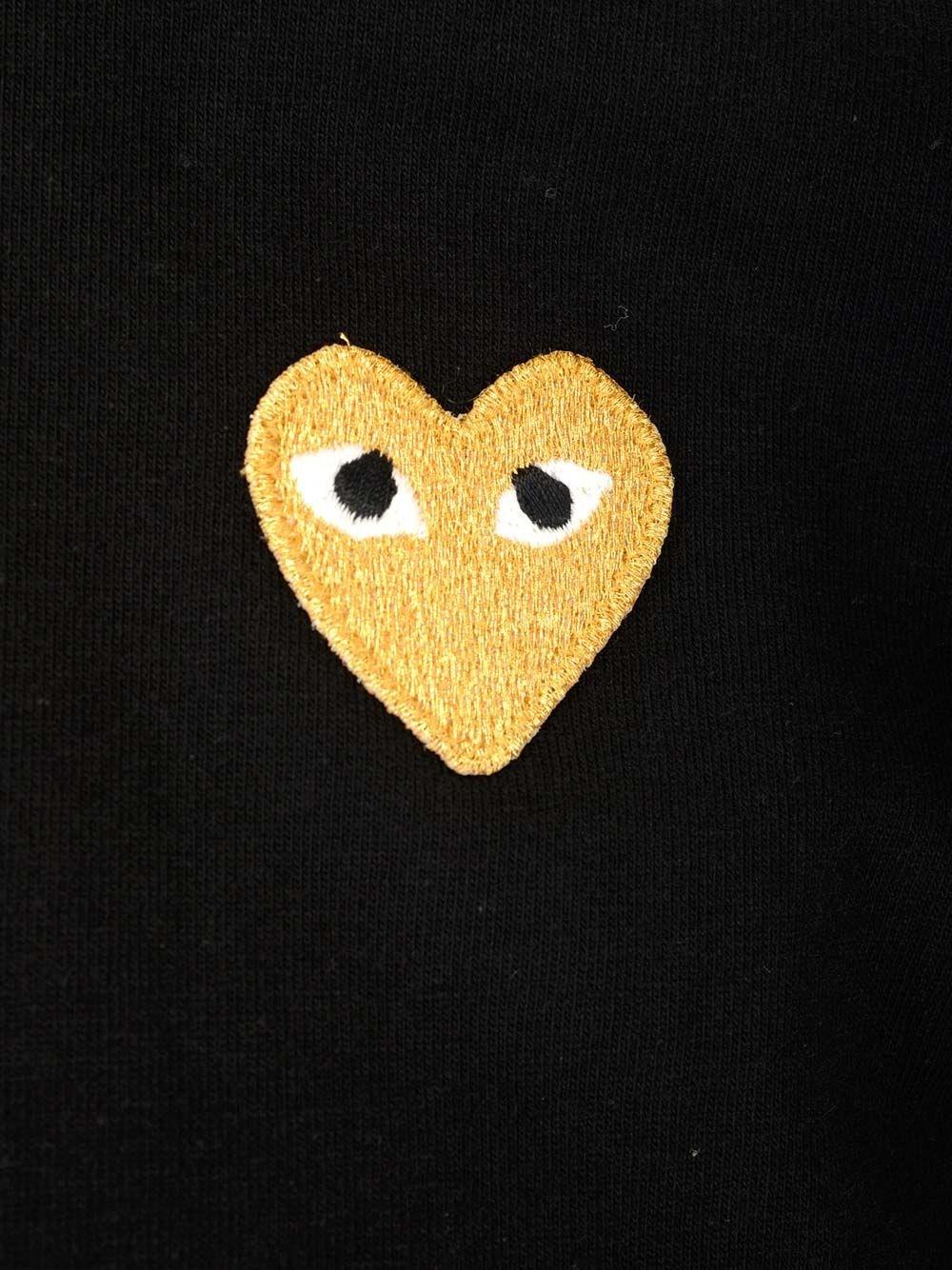 Al Duca D'Aosta Comme Des Garcons Play T-shirt Gold Heart