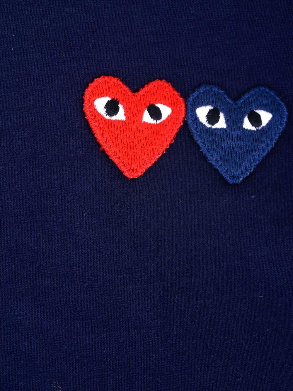 Al Duca D'Aosta Comme Des Garcons Play T-shirt Multi Hearts