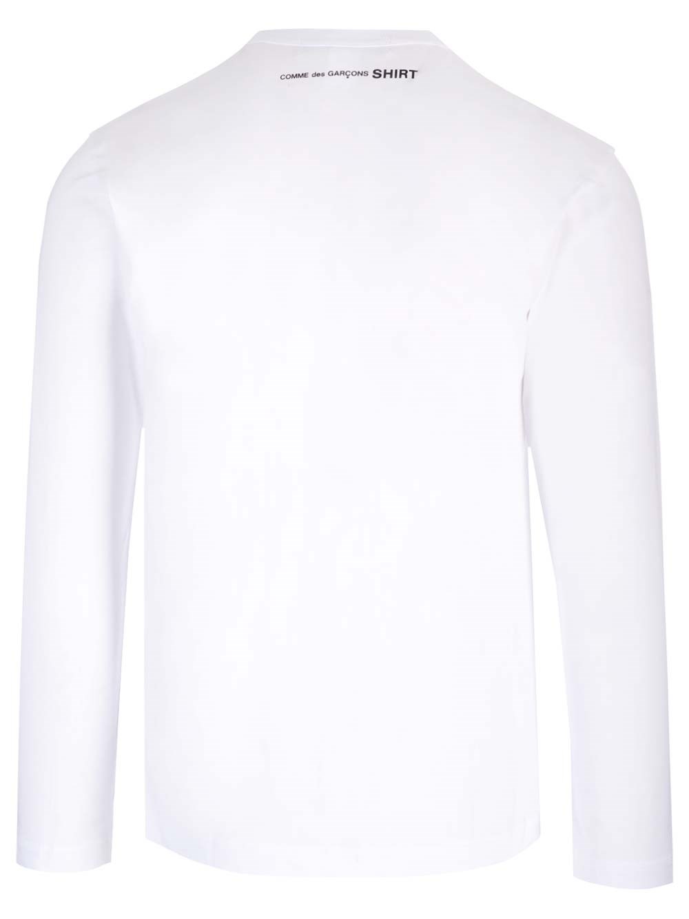 Al Duca D'Aosta Comme Des Garcons Shirt Maglia Bianca In Cotone