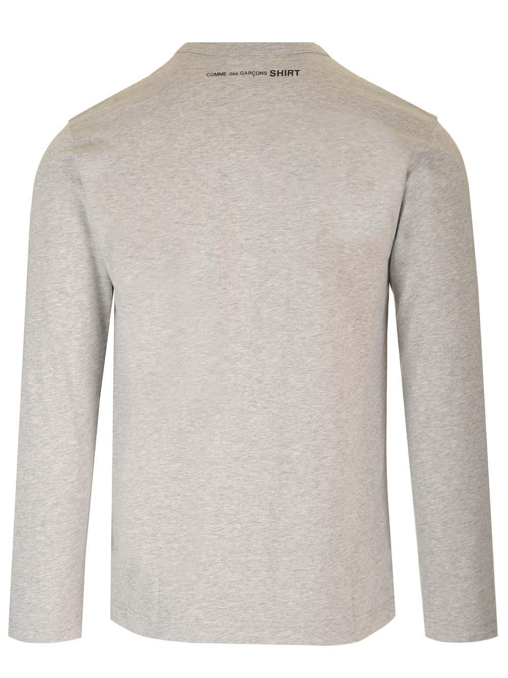 Al Duca D'Aosta Comme Des Garcons Shirt Maglia Grigia In Cotone