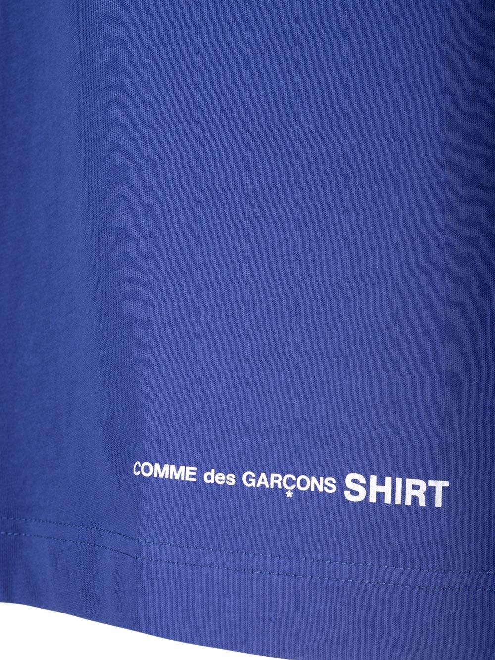 Al Duca D'Aosta Comme Des Garcons Shirt T-shirt Blu Elettrico Slim