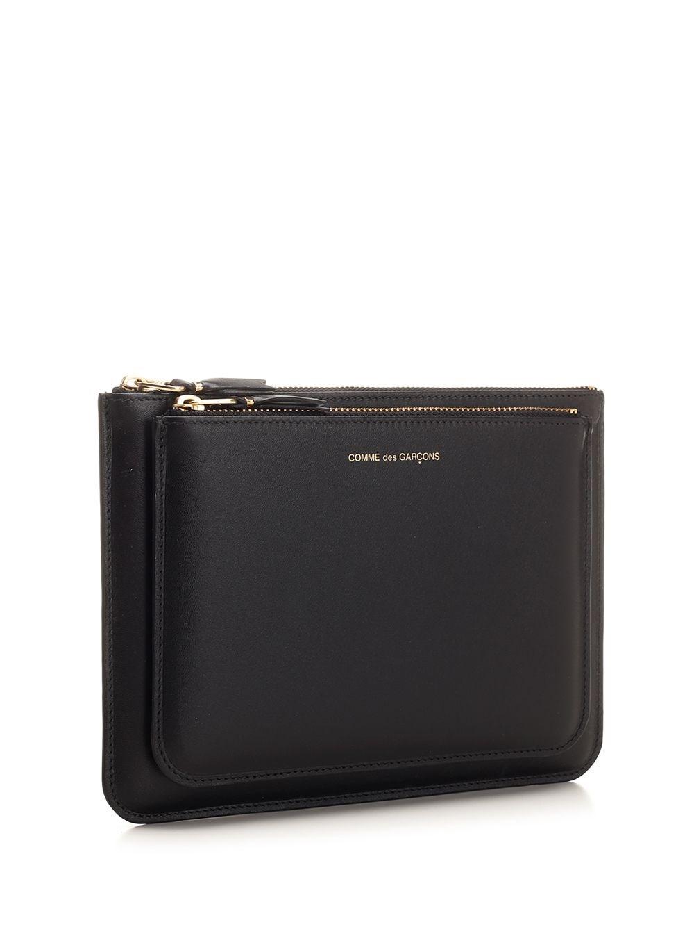 Al Duca D'Aosta Comme Des Garcons Wallet Pouch Doppia In Pelle