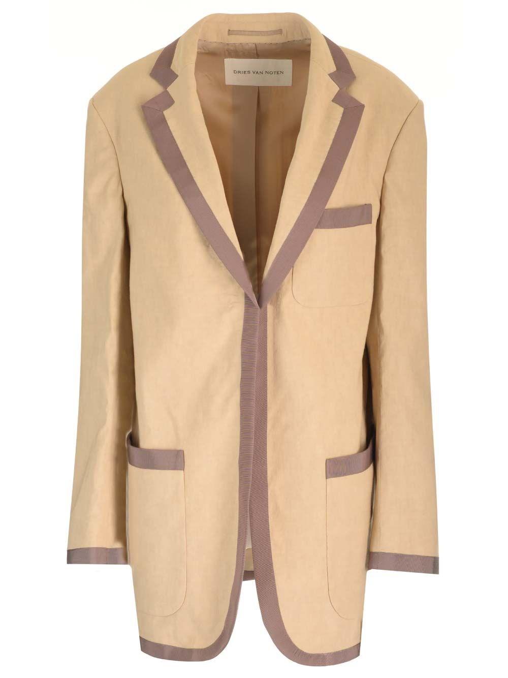 Al Duca D'Aosta Dries Van Noten Blazer In Lino E Cotone