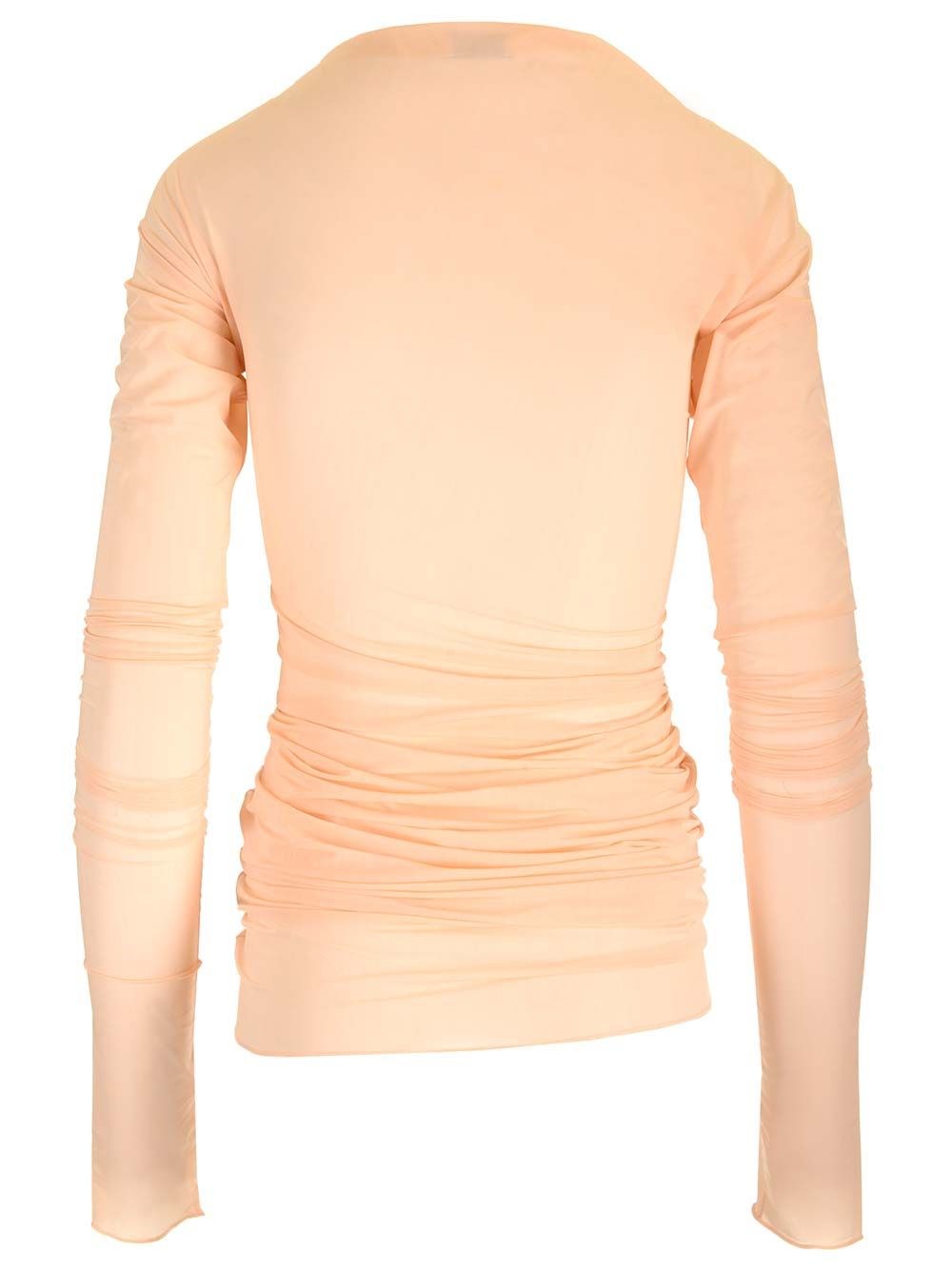 Al Duca D'Aosta Dries Van Noten Top In Jersey Semi Trasparente