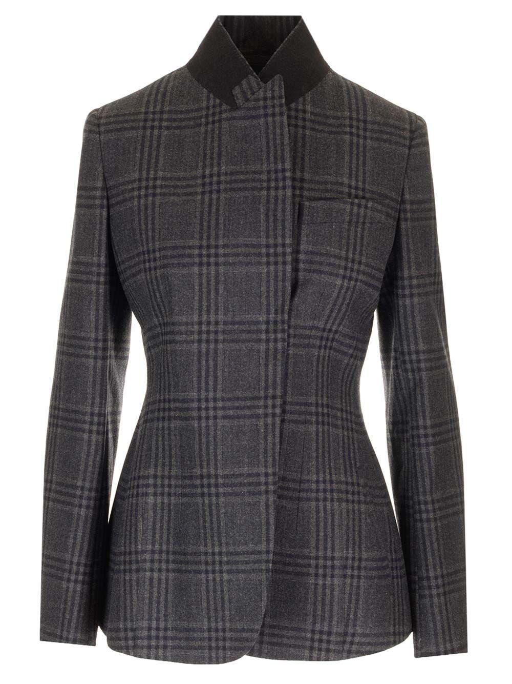 Al Duca D'Aosta Fendi Blazer sartoriale in lana check