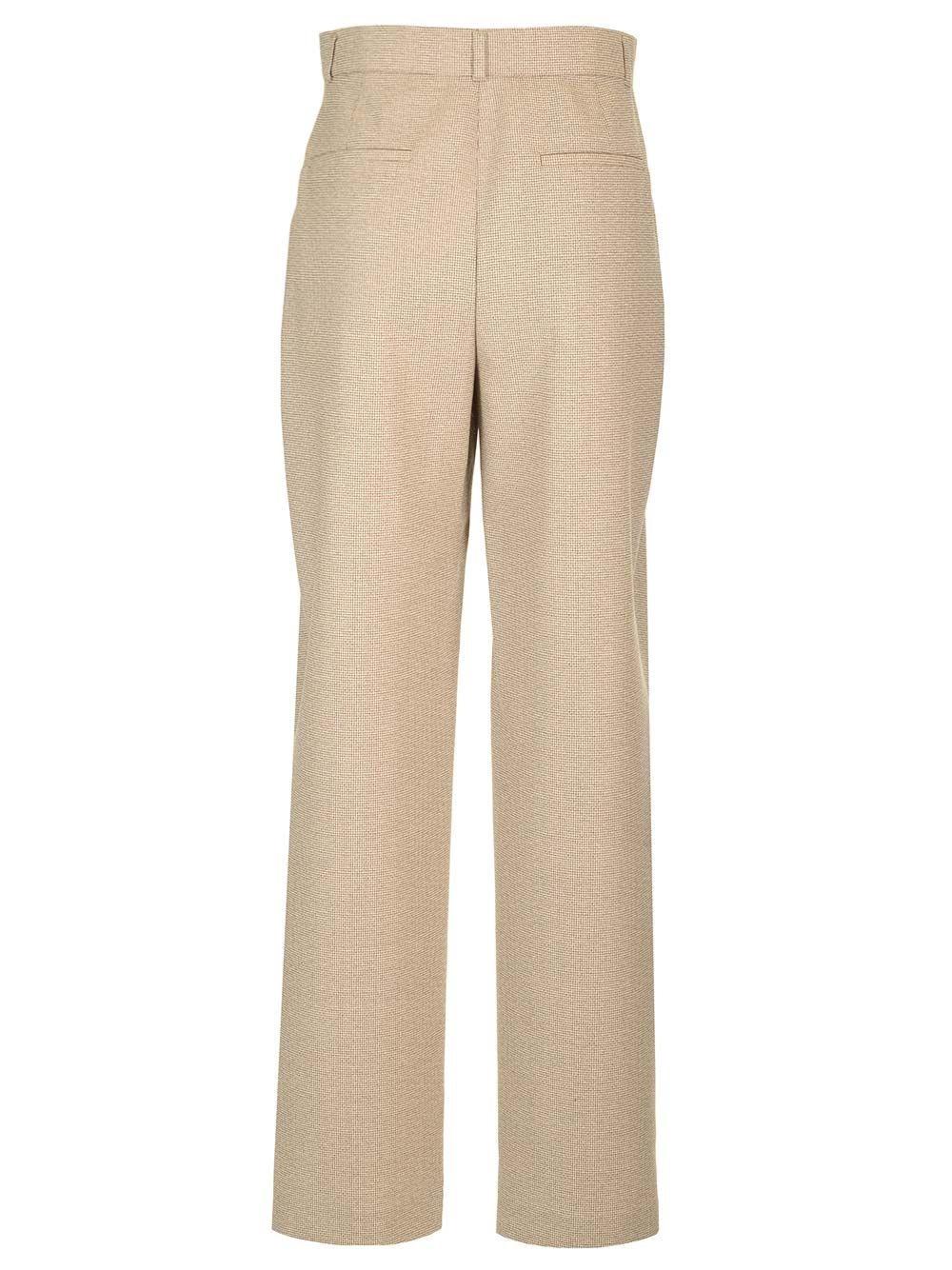 Al Duca D'Aosta Fendi Pantalone In Lana Micro Check