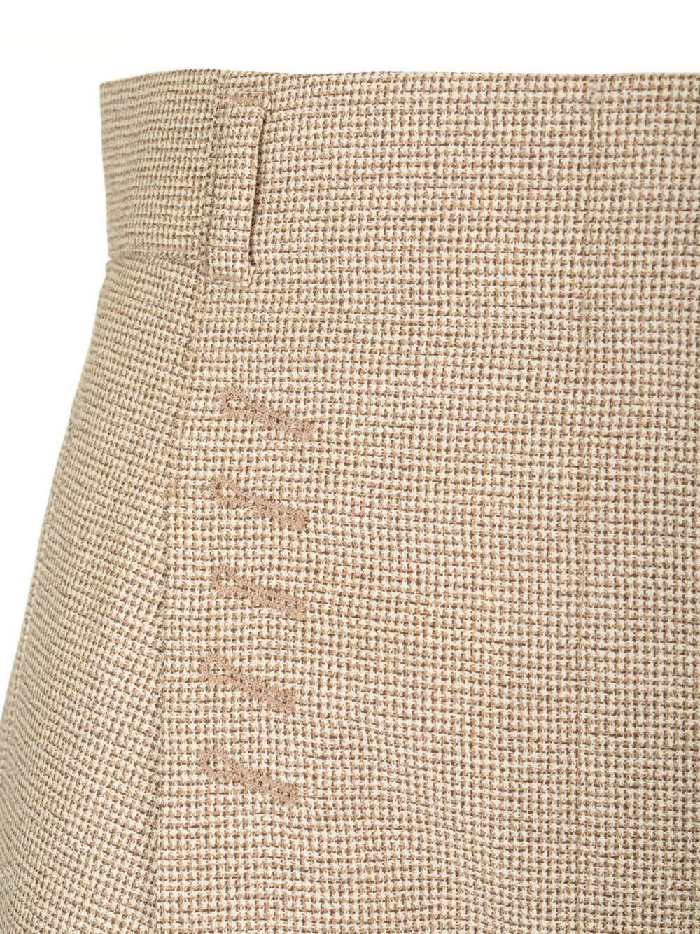 Al Duca D'Aosta Fendi Pantalone In Lana Micro Check