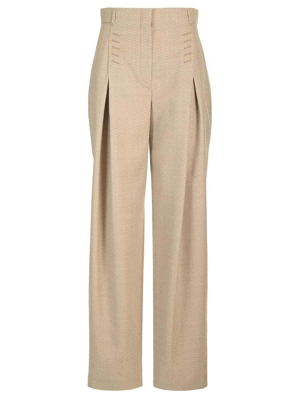 Al Duca D'Aosta Fendi Pantalone in lana micro check
