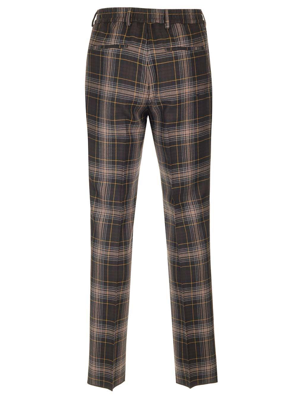 Al Duca D'Aosta Fendi Pantaloni In Fendi Tartan Marrone