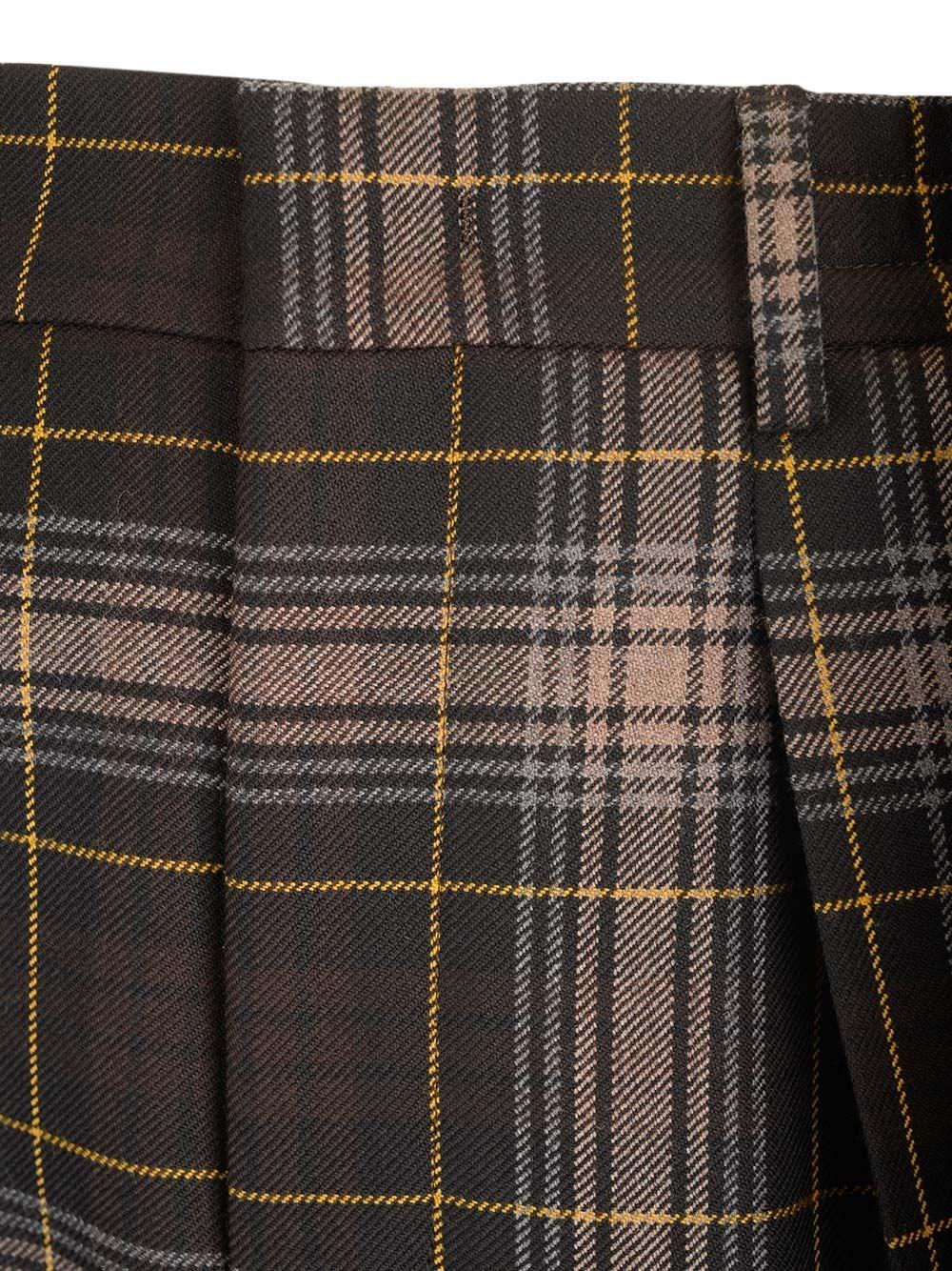 Al Duca D'Aosta Fendi Pantaloni In Fendi Tartan Marrone