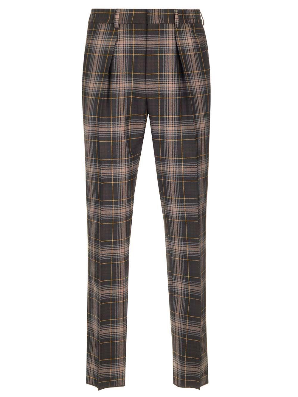 Al Duca D'Aosta Fendi Pantaloni in Fendi Tartan marrone