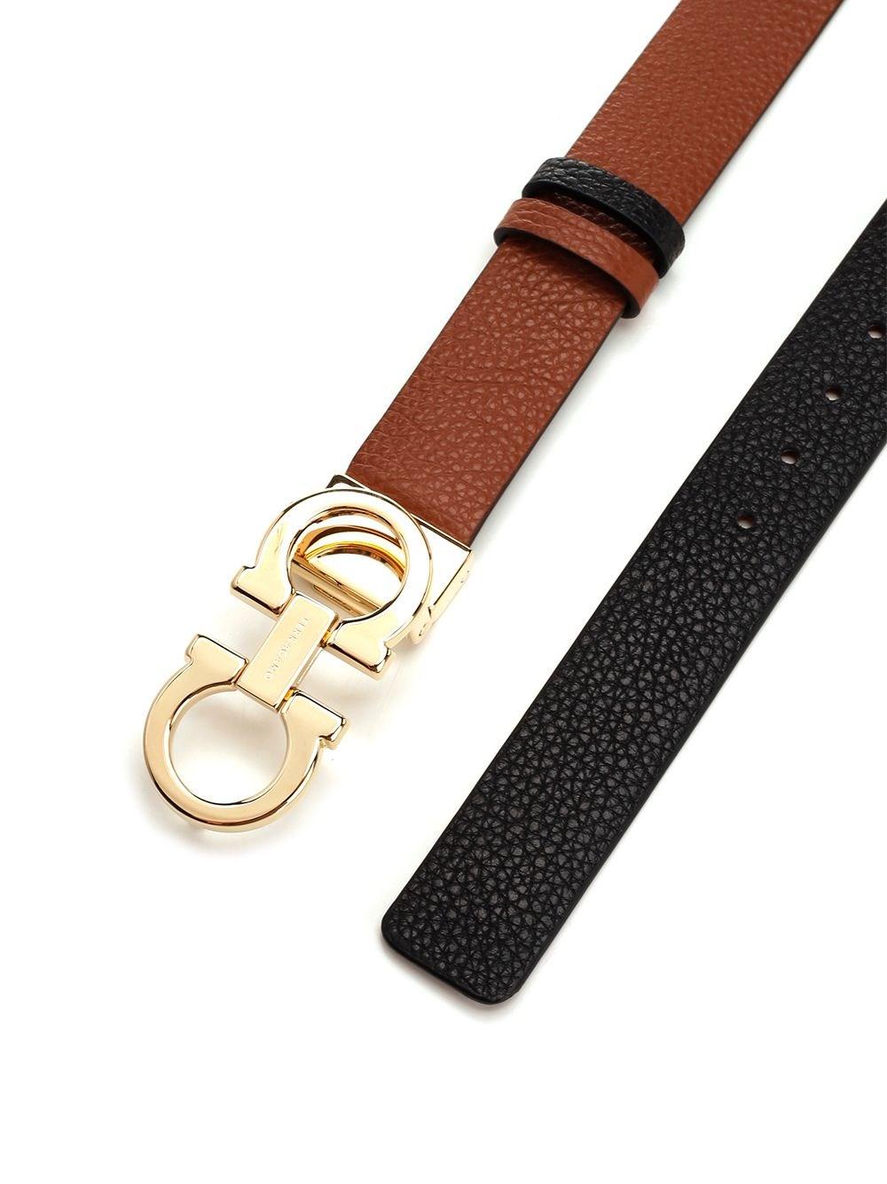 Al Duca D'Aosta Ferragamo Cintura Reversibile E Regolabile "Gancini"