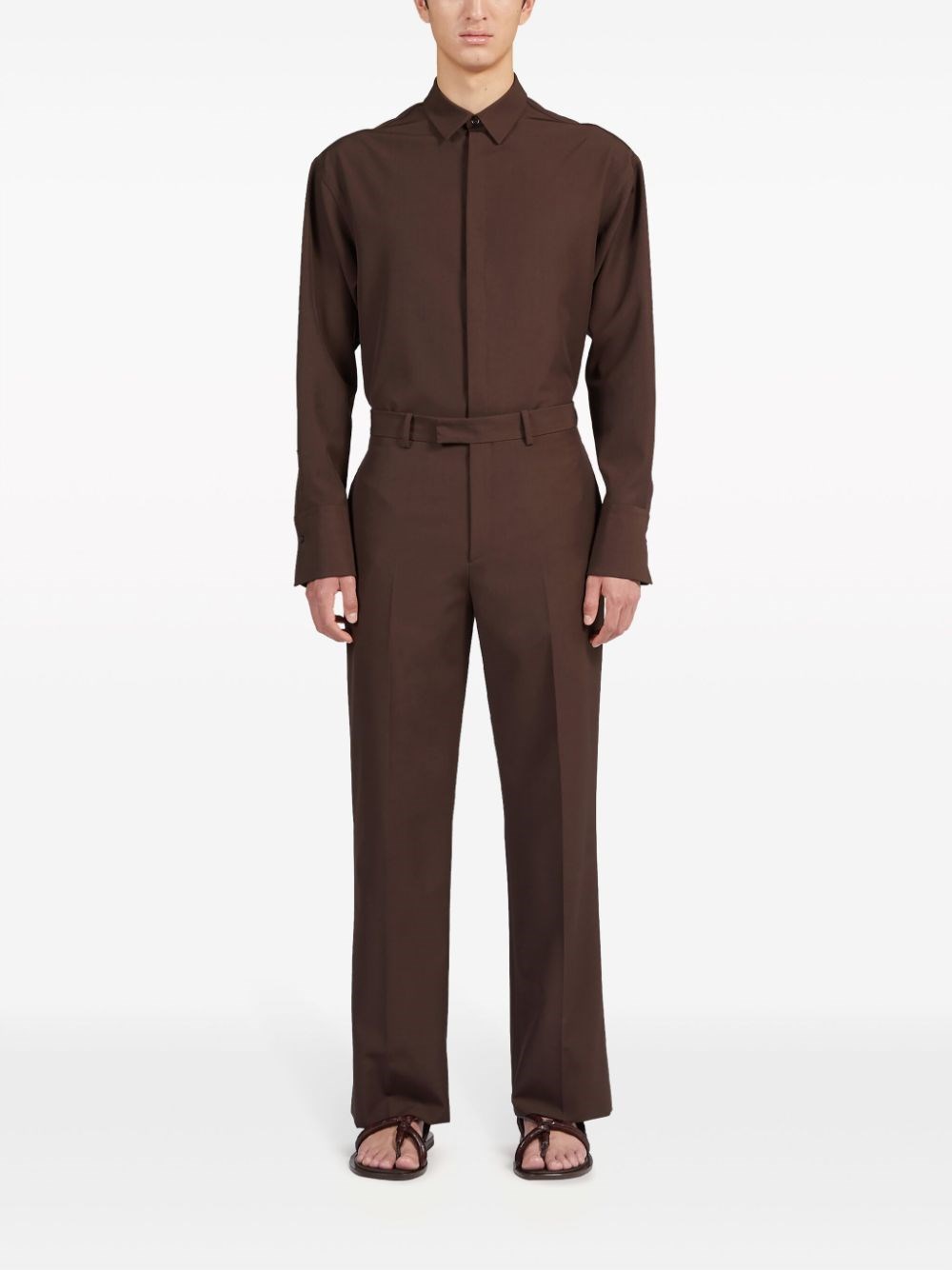 Al Duca D'Aosta Ferragamo Pantalone Dal Taglio Sartoriale