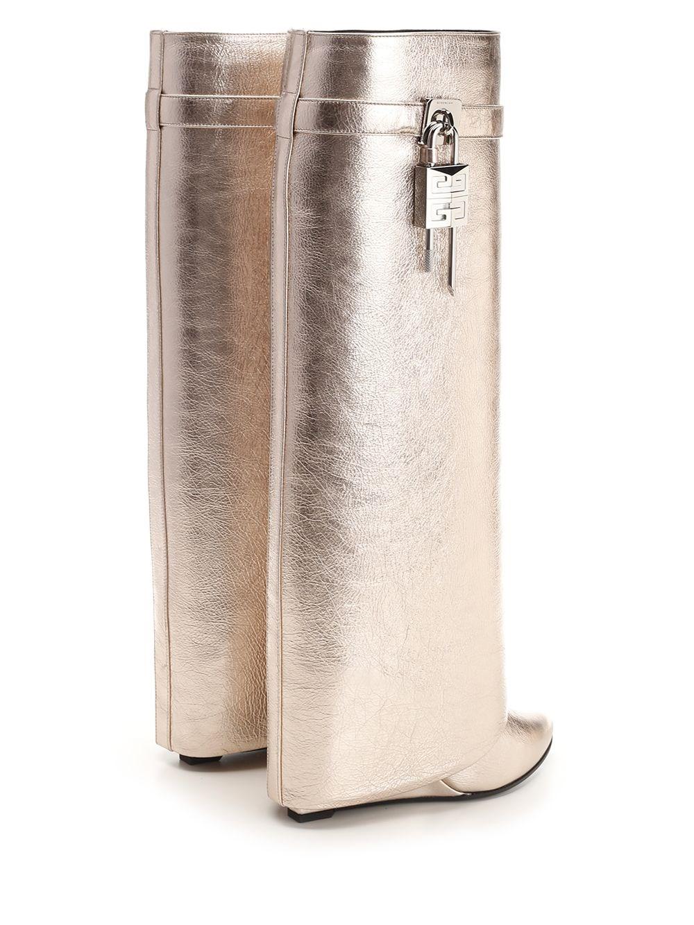 Al Duca D'Aosta Givenchy Stivali "Shark Lock" Dusty Gold