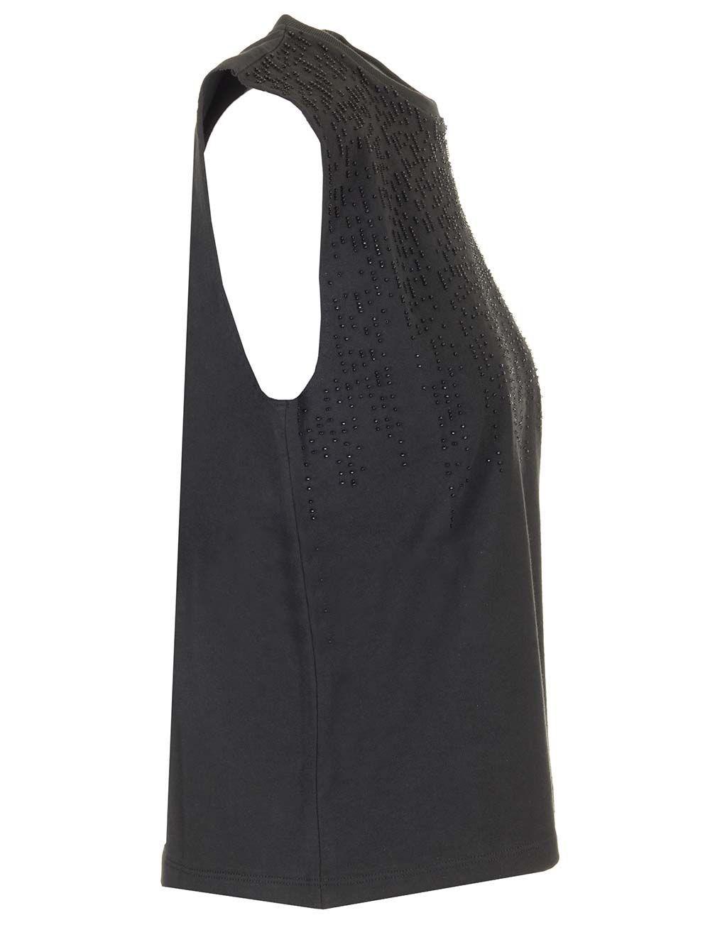 Al Duca D'Aosta Golden Goose Top In Cotone Con Perline