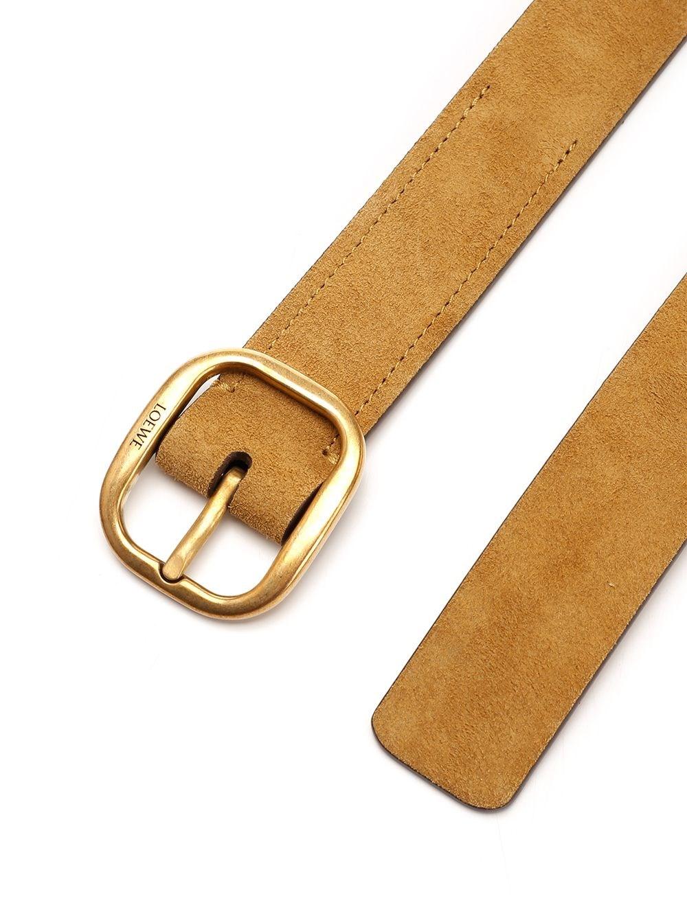 Al Duca D'Aosta Loewe Cintura Con Fibbia Arrotondata In Pelle Scamosciata