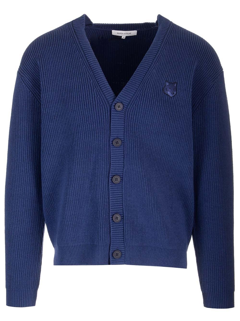 Al Duca D'Aosta Maison Kitsuné Cardigan "Bold Fox" a costine