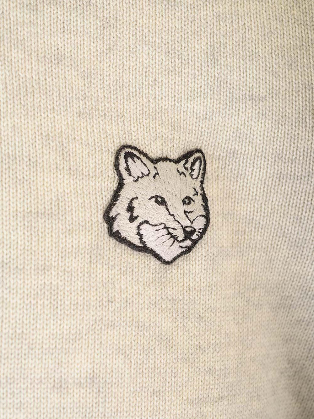 Al Duca D'Aosta Maison Kitsuné Maglia In Lana Fox Head Bold