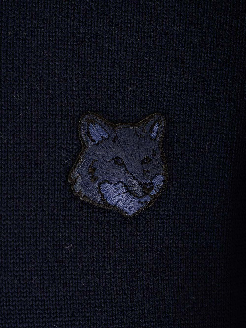 Al Duca D'Aosta Maison Kitsuné Maglia In Lana Fox Head Bold