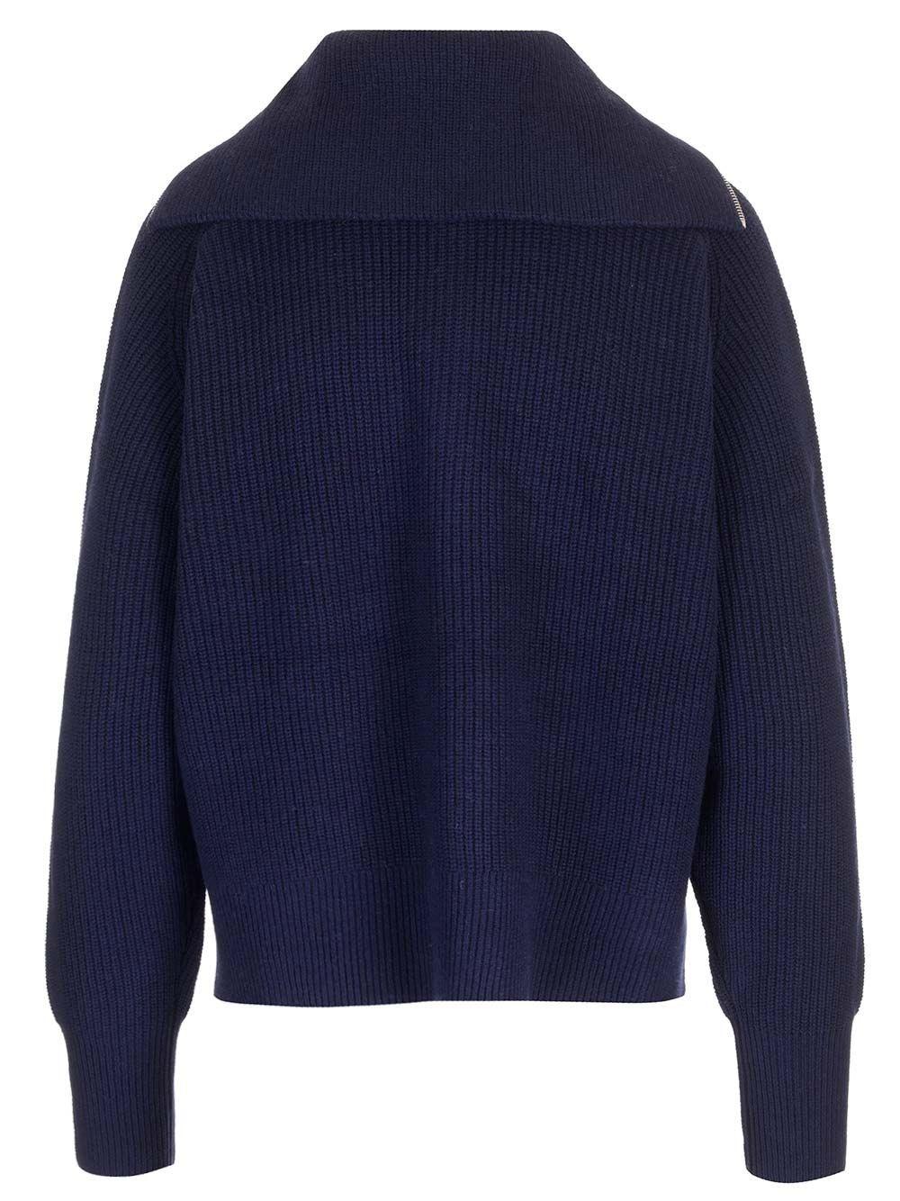 Al Duca D'Aosta Maison Kitsuné Maglia Mezza Zip Lana Cashmere