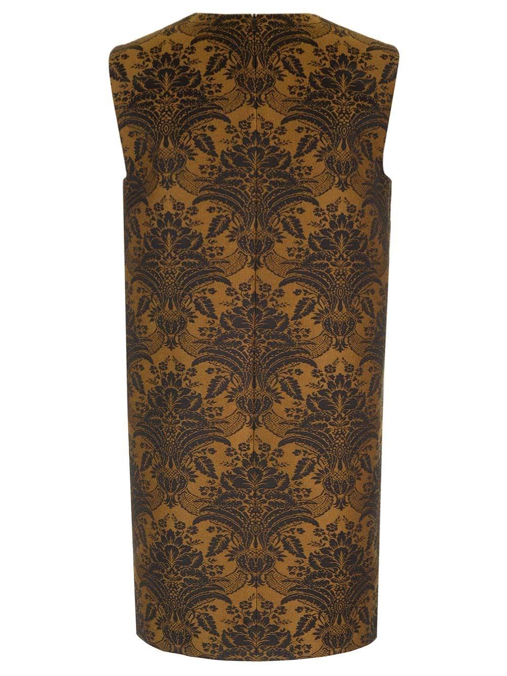 Al Duca D'Aosta Max Mara Abito Smanicato In Lana Jacquard