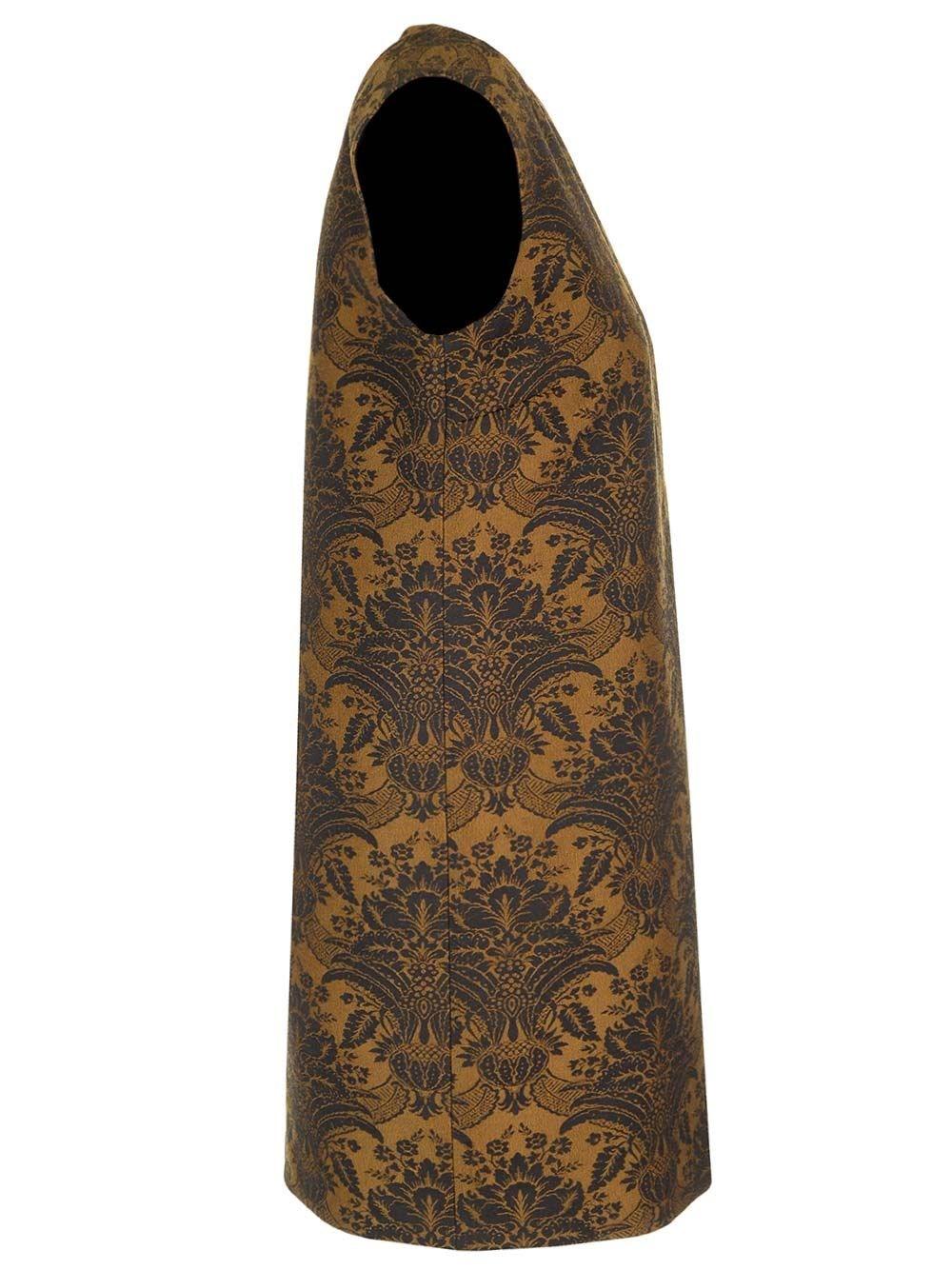 Al Duca D'Aosta Max Mara Abito Smanicato In Lana Jacquard