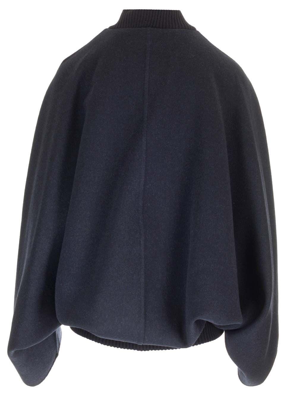 Al Duca D'Aosta Max Mara Cappotto Corto In Cashmere Blu Marino
