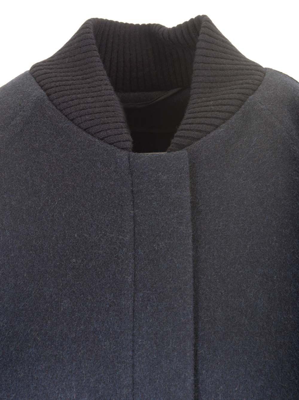 Al Duca D'Aosta Max Mara Cappotto Corto In Cashmere Blu Marino