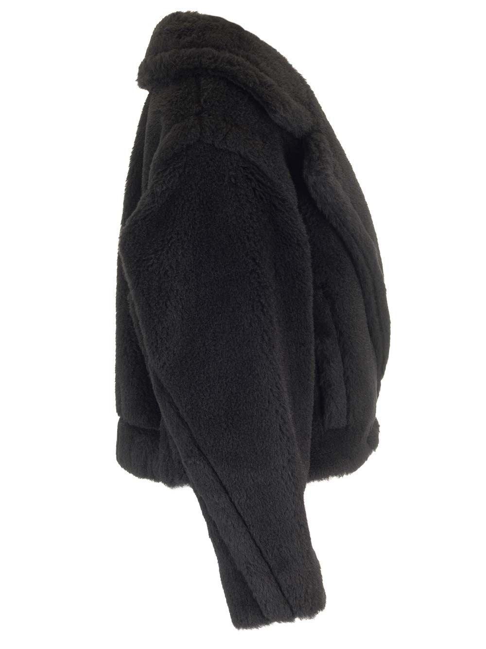 Al Duca D'Aosta Max Mara Giubbotto Crop In Tessuto Teddy