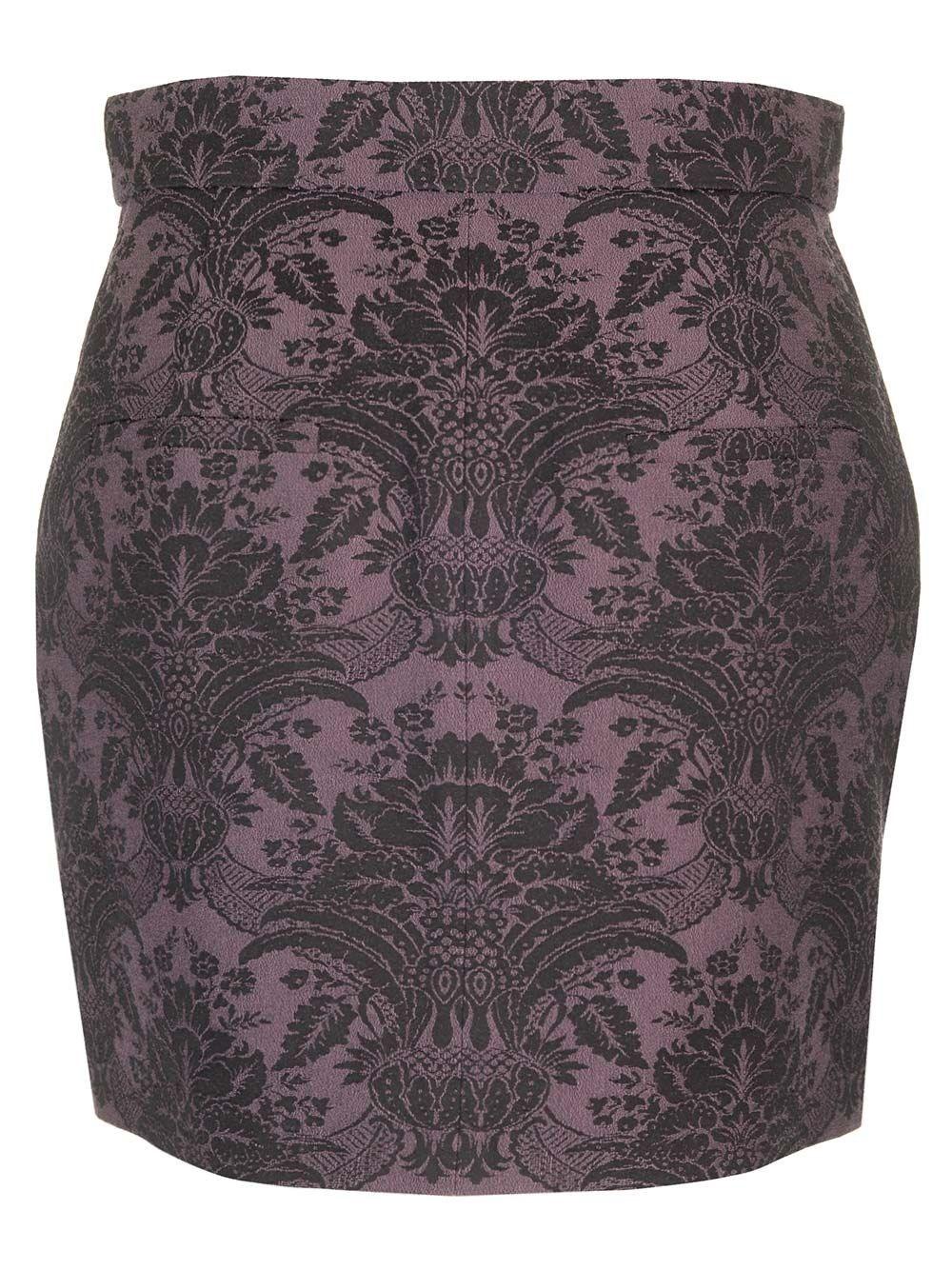 Al Duca D'Aosta Max Mara Mini Gonna In Lana Jacquard