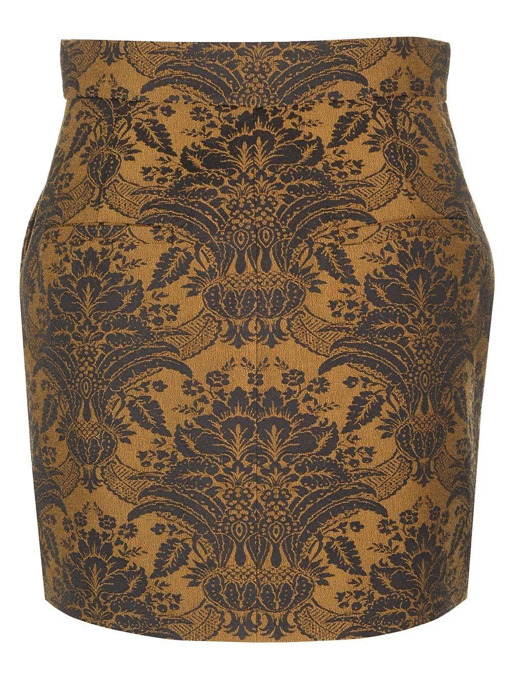 Al Duca D'Aosta Max Mara Mini Gonna In Lana Jacquard