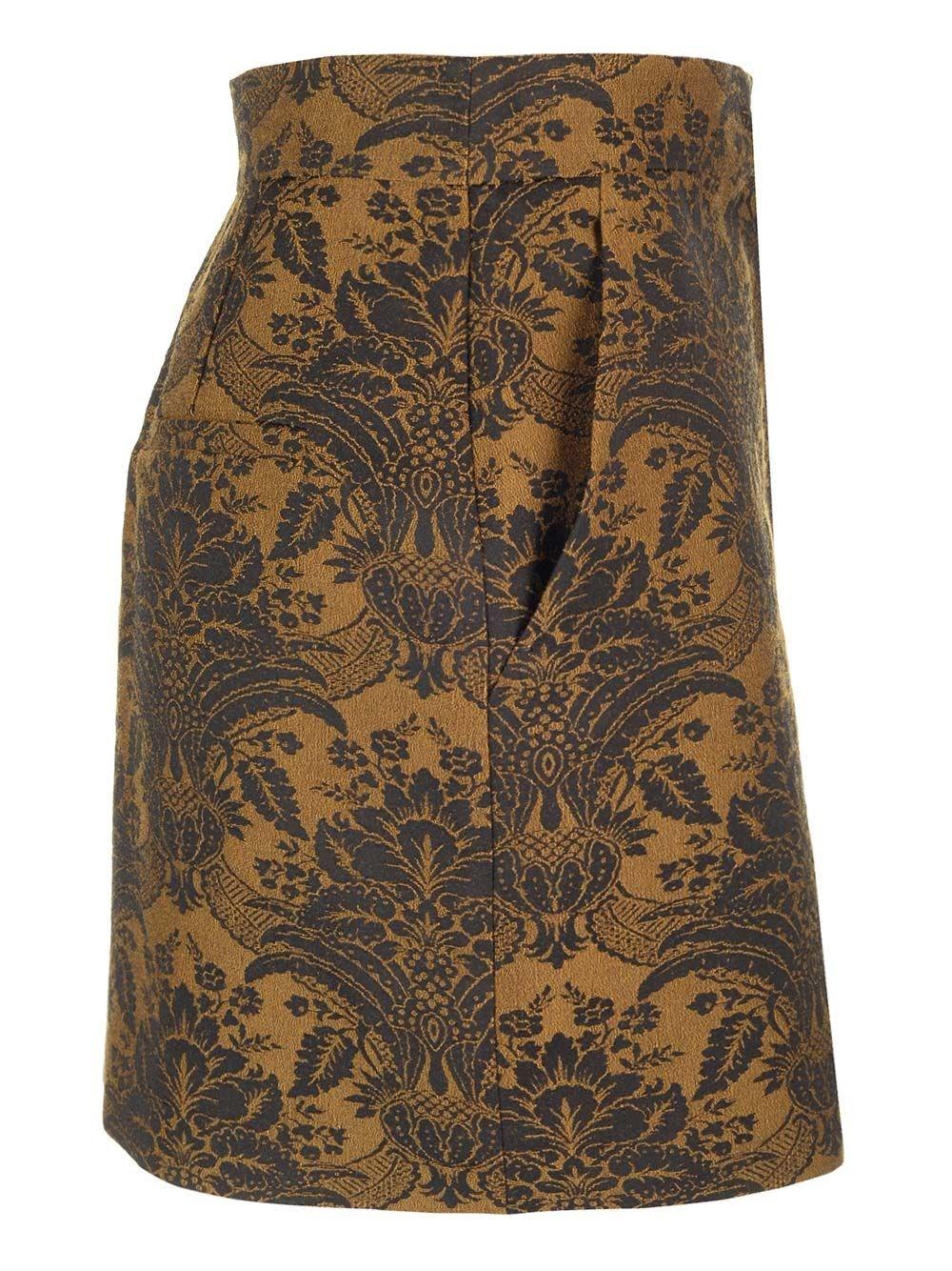 Al Duca D'Aosta Max Mara Mini Gonna In Lana Jacquard