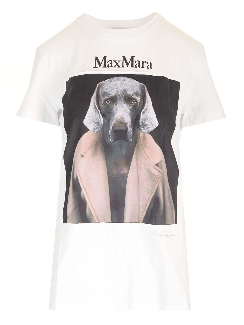 Al Duca D'Aosta Max Mara T-shirt In Jersey Con Stampa